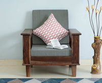 Cuttack Sheesham Wood 1 Seater Sofa - Furniselan - Grey-Finish