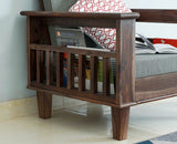 Cuttack Sheesham Wood 1 Seater Sofa - Furniselan - Grey-Finish