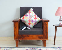 Cuttack Sheesham Wood 1 Seater Sofa - Furniselan - Maple-Finish