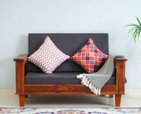 Cuttack Sheesham Wood 2 Seater Sofa - Two Seater Sofa - Furniselan - Maple-Finish
