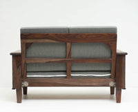 Cuttack Sheesham Wood 2 Seater Sofa - Two Seater Sofa - Furniselan - Grey-Finish