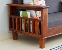 Cuttack Sheesham Wood 3 Seater Sofa - Three Seater Sofa - Furniselan - Maple-Finish