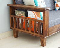 Cuttack Sheesham Wood 3 Seater Sofa - Three Seater Sofa - Furniselan - Teak-Finish