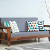 Cuttack Sheesham Wood 3 Seater Sofa - Three Seater Sofa - Furniselan - Teak-Finish