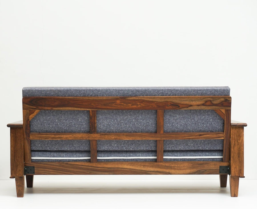 Cuttack Sheesham Wood 5 Seater Sofa With Coffee Table-3+1+1+Table - Furniselan  - Teak-Finish
