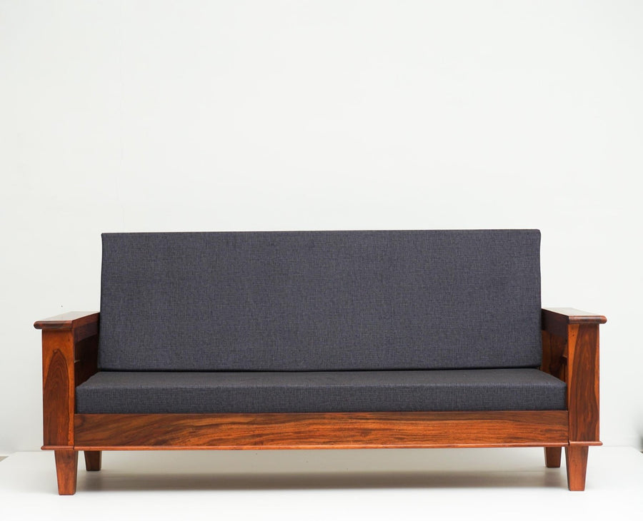 Cuttack Sheesham Wood 5 Seater Sofa With Coffee Table-3+1+1+Table - Furniselan - Maple-Finish
