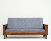 Cuttack Sheesham Wood 5 Seater Sofa With Coffee Table-3+1+1+Table - Furniselan  - Teak-Finish