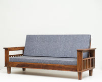 Cuttack Sheesham Wood 5 Seater Sofa With Coffee Table-3+1+1+Table - Furniselan  - Teak-Finish