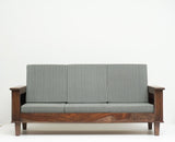 Cuttack Sheesham Wood 5 Seater Sofa With Coffee Table-3+1+1+Table - Furniselan  - Grey-Finish