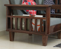Cuttack Sheesham Wood 5 Seater Sofa With Coffee Table-3+1+1+Table - Furniselan  - Grey-Finish