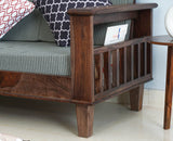 Cuttack Sheesham Wood 5 Seater Sofa With Coffee Table-3+2+Table - Furniselan - Grey-Finish