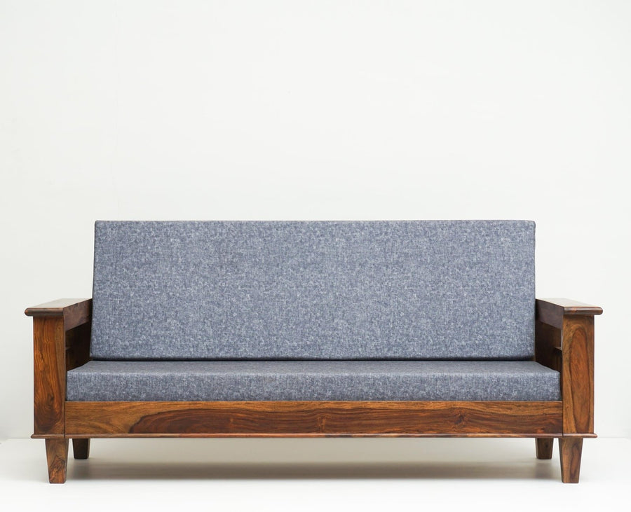 Cuttack Sheesham Wood 5 Seater Sofa With Coffee Table-3+2+Table - Furniselan - Teak-Finish
