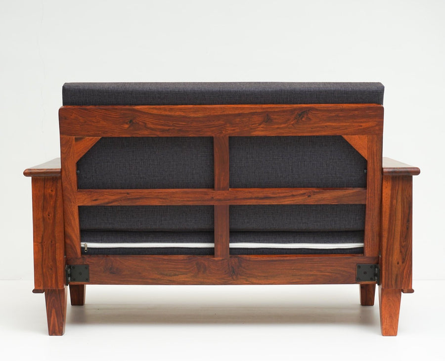 Cuttack Sheesham Wood 5 Seater Sofa With Coffee Table-3+2+Table - Furniselan - Maple-Finish