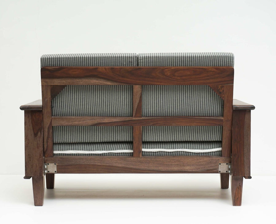Cuttack Sheesham Wood 5 Seater Sofa With Coffee Table-3+2+Table - Furniselan - Grey-Finish