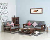 Cuttack Sheesham Wood 5 Seater Sofa With Coffee Table-3+2+Table - Furniselan - Grey-Finish
