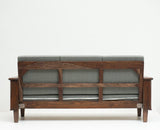 Cuttack Sheesham Wood 5 Seater Sofa With Coffee Table-3+2+Table - Furniselan - Grey-Finish