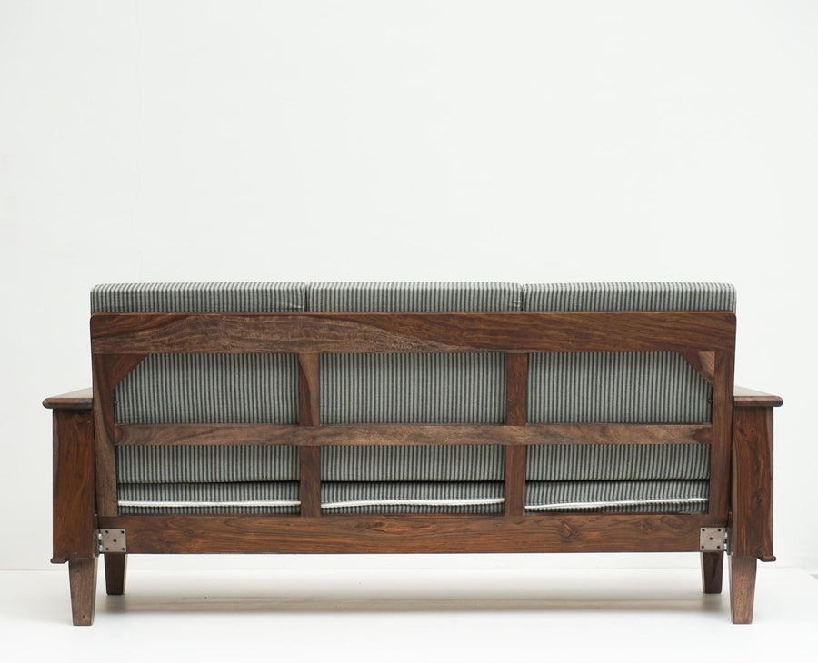 Cuttack Sheesham Wood 5 Seater Sofa With Coffee Table-3+2+Table - Furniselan - Grey-Finish