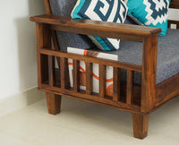 Cuttack Sheesham Wood 5 Seater Sofa With Coffee Table-3+2+Table - Furniselan - Teak-Finish