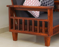 Cuttack Sheesham Wood 5 Seater Sofa With Coffee Table-3+2+Table - Furniselan - Maple-Finish