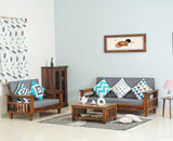 Cuttack Sheesham Wood 5 Seater Sofa With Coffee Table-3+2+Table - Furniselan - Teak-Finish