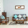 Cuttack Sheesham Wood 5 Seater Sofa With Coffee Table-3+2+Table - Furniselan - Teak-Finish
