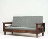 Cuttack Sheesham Wood 5 Seater Sofa With Coffee Table-3+2+Table - Furniselan - Grey-Finish