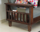 Cuttack Sheesham Wood 5 Seater Sofa With Coffee Table-3+2+Table - Furniselan - Grey-Finish