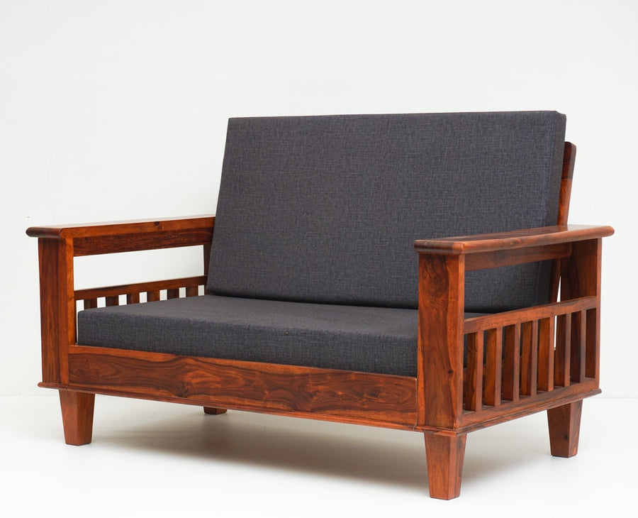 Cuttack Sheesham Wood 5 Seater Sofa With Coffee Table-3+2+Table - Furniselan - Maple-Finish