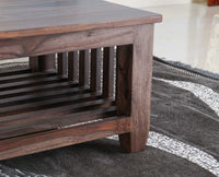 Cuttack Solid Wood Coffee Table - Coffee Tables - Furniselan - Grey-Finish