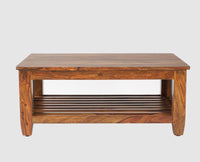 Cuttack Solid Wood Coffee Table - Coffee Tables - Furniselan - Teak-Finish