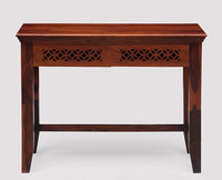 Dakar Solid Wood Study Table with Two Drawer - Study Table - Furniselan - Maple-Finish