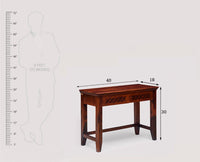 Dakar Solid Wood Study Table with Two Drawer - Study Table - Furniselan - Maple-Finish
