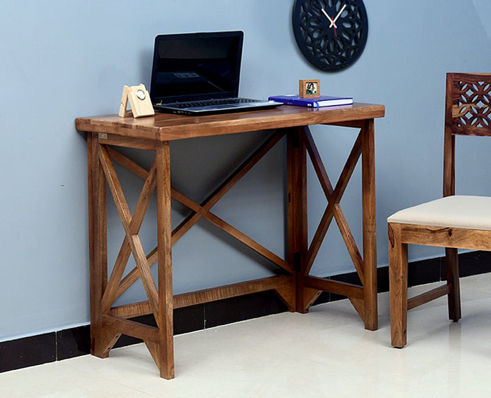 Damascus Solid Wood Study Table Cum Console Table - Study Table - Furniselan