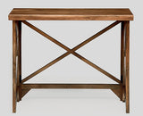 Damascus Solid Wood Study Table Cum Console Table - Study Table - Furniselan - Rustic-Teak-Finish