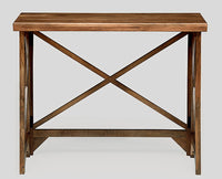 Damascus Solid Wood Study Table Cum Console Table - Study Table - Furniselan - Rustic-Teak-Finish