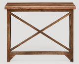 Damascus Solid Wood Study Table Cum Console Table - Study Table - Furniselan - Rustic-Teak-Finish