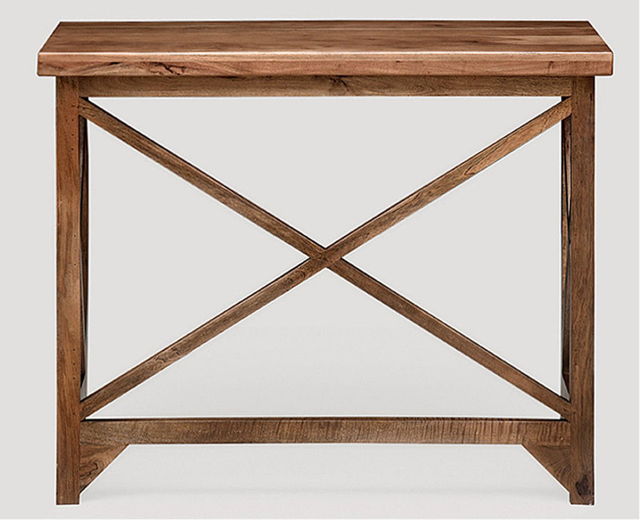 Damascus Solid Wood Study Table Cum Console Table - Study Table - Furniselan - Rustic-Teak-Finish