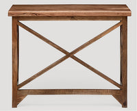Damascus Solid Wood Study Table Cum Console Table - Study Table - Furniselan - Rustic-Teak-Finish