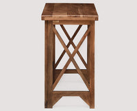 Damascus Solid Wood Study Table Cum Console Table - Study Table - Furniselan - Rustic-Teak-Finish