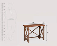 Damascus Solid Wood Study Table Cum Console Table - Study Table - Furniselan - Rustic-Teak-Finish