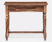 Davao Solid Wood Study Table with One Drawer - Study Table - Furniselan - Rustic-Teak-Finish