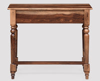 Davao Solid Wood Study Table with One Drawer - Study Table - Furniselan - Rustic-Teak-Finish