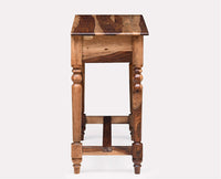 Davao Solid Wood Study Table with One Drawer - Study Table - Furniselan - Rustic-Teak-Finish