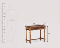 Davao Solid Wood Study Table with One Drawer - Study Table - Furniselan - Rustic-Teak-Finish