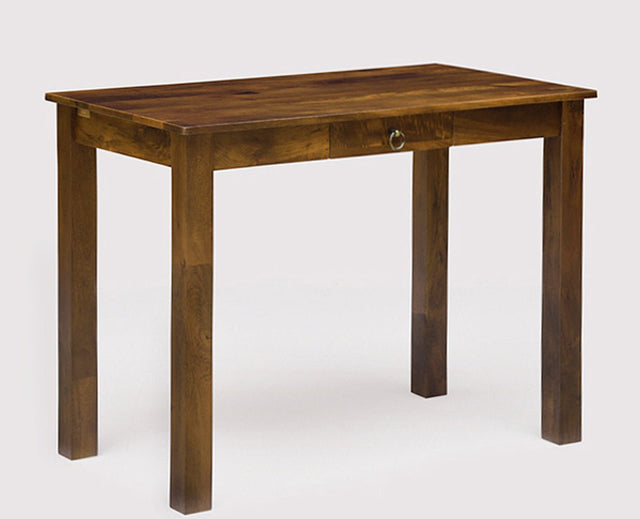 Dehradun Solid Wood Study Table with One Drawer - Study Table - Furniselan - Teak-Finish