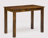 Dehradun Solid Wood Study Table with One Drawer - Study Table - Furniselan - Teak-Finish