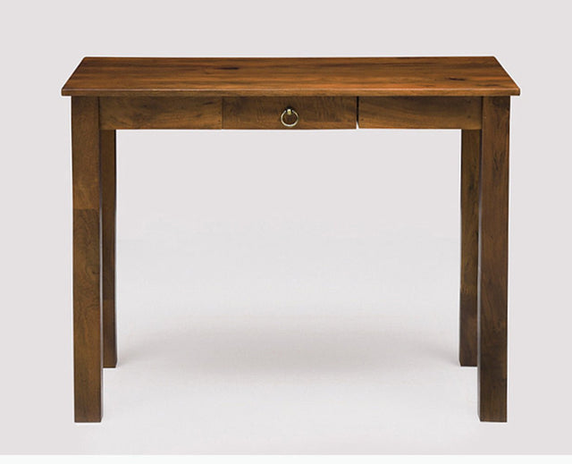 Dehradun Solid Wood Study Table with One Drawer - Study Table - Furniselan - Teak-Finish