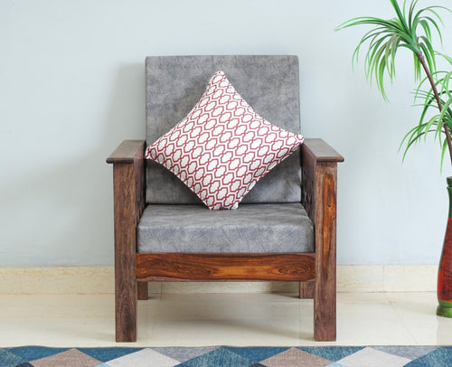Delhi Sheesham Wood 1 Seater Sofa