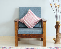 Delhi Sheesham Wood 1 Seater Sofa - Furniselan -  Teak-Finish