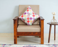 Delhi Sheesham Wood 1 Seater Sofa - Furniselan - Maple-Finish